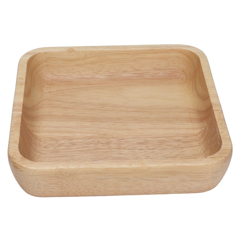 Wood Salad Bowl Square Thicked Simple Food Rice Salad Bowl