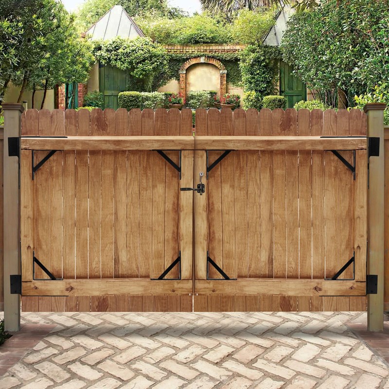 Mofeez Fence Gate Kit Iron Gate Hardware with Gate Latch
