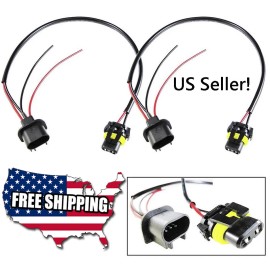 SparkHID New Pair H13 9008 Wire ballast connectors plug HID wire socket extension socket