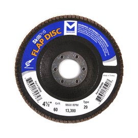 Mercer Industries 338060-4-1/2" x 7/8" Type 29 SkillPro Zirconia Flap Discs, Grit 60 (10 Pack)