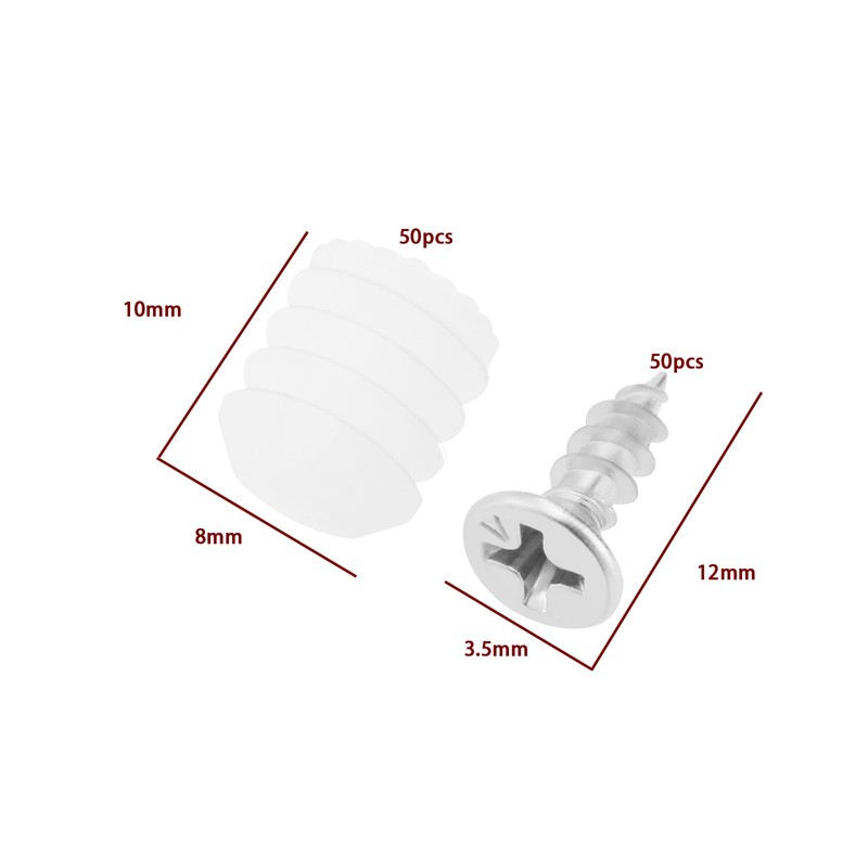 VGOL 50 Sets Plastic Hinge Dowel Inserts Kits for Repairing