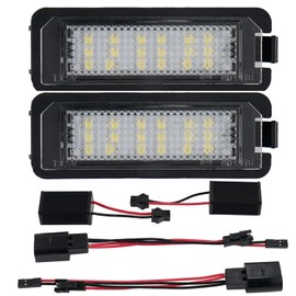 2Pcs Error Free LED License Plate Lights Tag Lamp Assembly Compatible/Replacement for Volkswagen VW Golf GTI MK4 MK5 MK6 MK7 CC Rabbit Polo EOS Phaeton Beetle Scirocco, 6000K White
