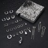 Kakonia 32Pcs Ear Cuff Earrings Set Clip On Wrap Earrings