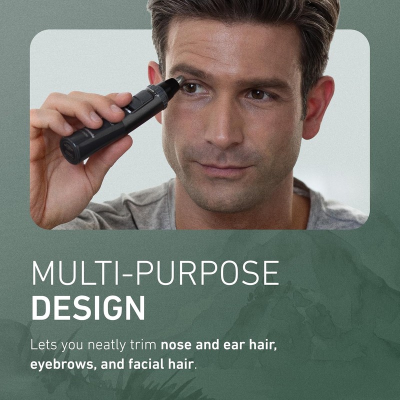 Panasonic Men’s Ear and Nose Hair Trimmer, Wet Dry Hypoallergenic