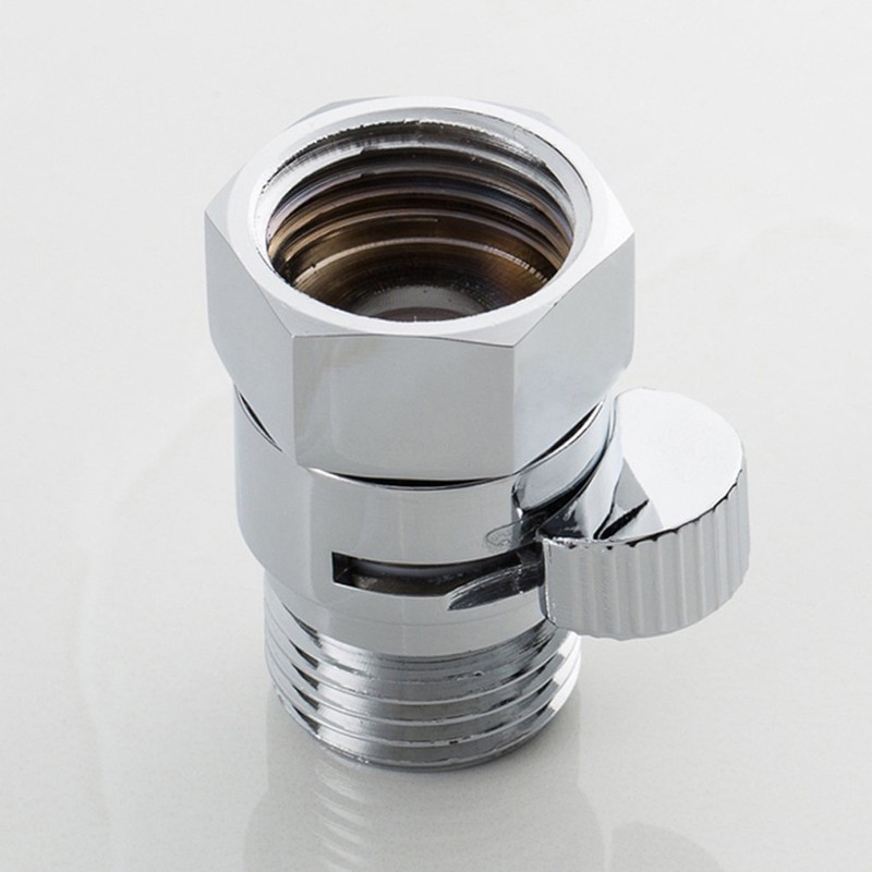 Kabter Brass Shower Flow Control Valve Shut Off Switch,Polished Chrome