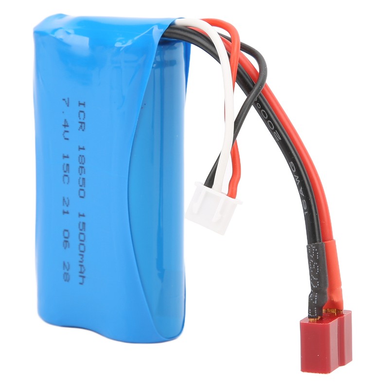 7.4V 1500mAh 15C Lipo Battery with Charging Cable Rechargeable Lithium