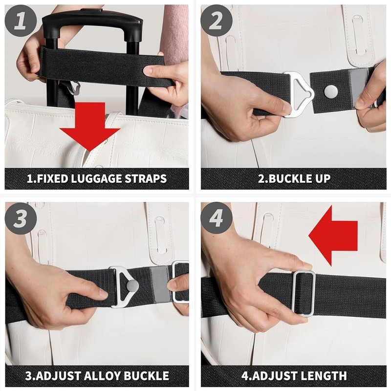WADY 2-in-1 Travel Belt for Luggage Straps Bungees Luggage Strap