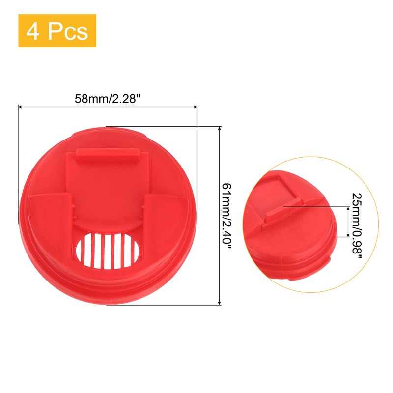 uxcell Soda Can Lids, 4pcs - Plastic Can Covers, Can