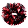 Hooshing 2PCS Cheerleading Pom Poms Black and Red with Baton