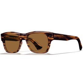 CARFIA Fashion Polarised Mens Sunglasses UV400 Protection Modern Retro Acetate Square Shades Driving Eyewear