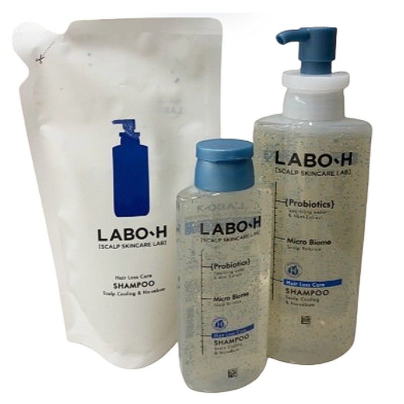LaboH Cool Shampoo Oily Large Capacity Scalp Scaling 400ml+Refill 400ml+180ml