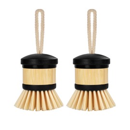 YeuDeuy Dish Brush, Palm Brush Dish Scrubber with Comfortable Grip for Dishes Kitchen Sink Scrubbing, 2Pcs