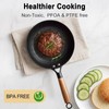 COVORM 8" Lightweight Titanium Enameled Cast Iron Skillet, Hammered Nonstick