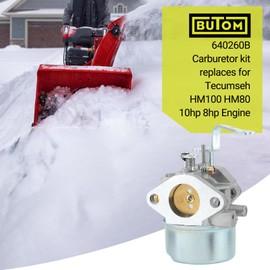 Butom 10HP HM80 Carburetor for Tecumseh 10hp 8hp HM100 Carburetor Rebuild Kit 640260 640260A 640260B 632689 HM85 HM90 LH358 LH318XA LH358XA Engine Tecumseh 8hp Snow Blower Generator Carb