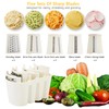 Rotary Cheese Grater with Handle: 5 in 1 Cheese Grater