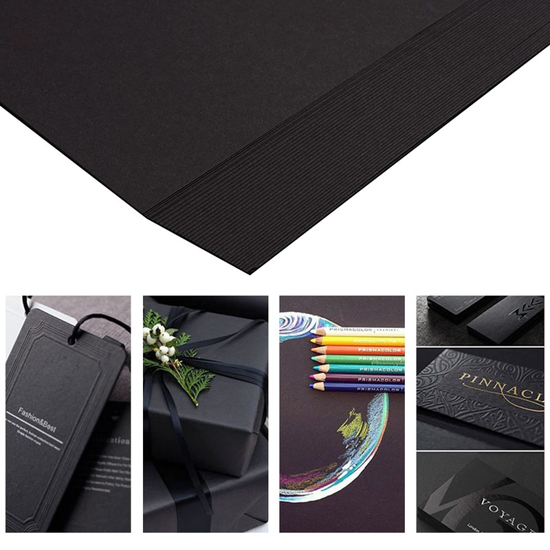 Black Cardstock - 12'' x 12'' 85lb 30 Sheets Cover