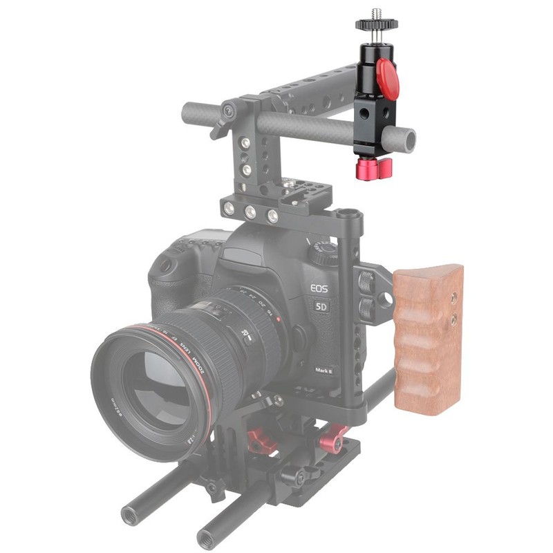 CAMVATE Camera 15mm Rod Clamp Adapter Articulated Mini Ball Head