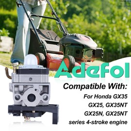 Adefol Carburettor Carb Kit for Honda GX25 GX25N GX25NT HHT25S Carburetor + Gasket + Fuel Filter + Spark Plug + Primer Bulb Engine Replacement Parts Kit 8 in 1 Replace 16100-Z0H-825