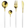 JANKNG 24-Piece Flatware Set, 18/0 Stainless Steel Knife Fork Spoon