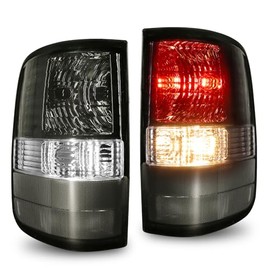Par de luces traseras ahumadas con bombillas, compatibles con Ford F-150 2004 2005 2006 2007 2008, lámparas traseras estilo oscurecido del lado del conductor y del pasajero