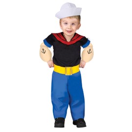 Fun World Popeye Toddler Costume, Large 3T-4T, Multicolor