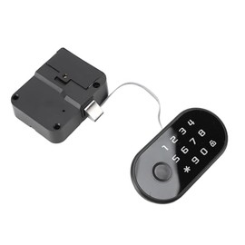 Cerradura de Gabinete Inteligente sin Llave, Cerradura de Cajón Antirrobo Segura con Huella Digital, Contraseña y Desbloqueo de Tarjeta para Cajón de Archivos de Armario