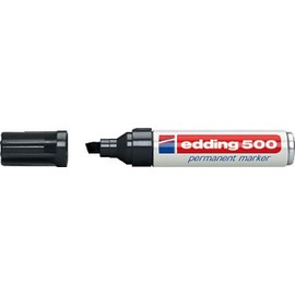 Edding 500 Black 10 Pieces (S) Permanent Markers - Permanent Markers (Black, Black, White, 2 mm, 7 mm, 10 Pieces (S))
