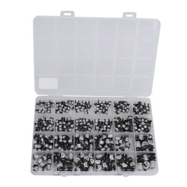 400Pcs SMD Electrolytic Capacitor 24 Values Aluminium 1uF‑1000uF Accessory Set Kit 6.3V‑50V