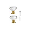 Yesmin Crystal Door Knobs,2 Pcs 25MM Crystal Drawer Carbinet Door