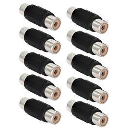 10pcs RCA Connector Coupler Adapter, RCA Female to Female Audio AV Adapter TV Connector Video Signal Interface, Support Audio Cable