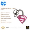 The Noble Collection Supergirl Pink Logo Keychain