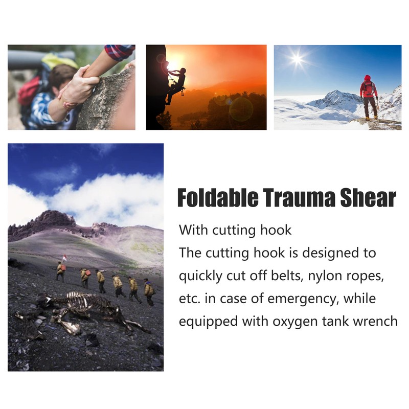 Emergency Response Shears Foldable Shear with Ring Cutter Glass Breaker