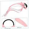 PACKOVE 2 Pairs Cute Hair Ties with Ribbon Bows Comfortable