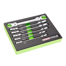 OEM TOOLS 22064 6 Piece Flex Head Flare Nut Wrench Set, Metric Flare Tool, 9mm x 11mm, 10mm x 12mm, 13mm x 14mm, 15mm x 17mm, 16mm x 18mm, 19mm x 21mm