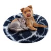 CIAOYNIMI Calming Dog Bed 50cm Fluffy Round Pet Beds Soft
