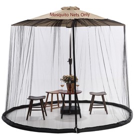 Tiimmgaal 9/10 FT Mosquito Net For Patio Umbrella Outdoors Screen Polyester Hanging Tent(Mosquito Net Only)