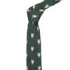King & Priory Dark Green Embroidered Owl Tie