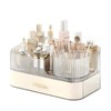 DASITON Makeup Organizer with Drawers and Rotating Makeup Brush Holder,Large
