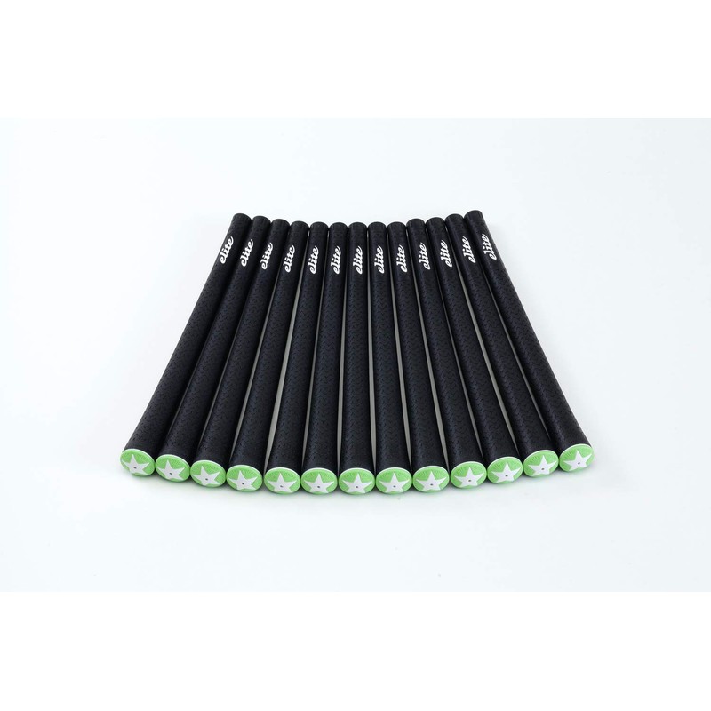 elitegrips Y360°SV Golf Grips, Set of 13, Berlina Black/Signal Green,