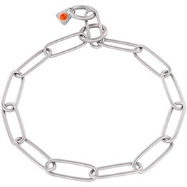 Herm Sprenger - Matt Stainless Steel Scratch Resistant Long Link Fur Saver Dog Collar - Professional Training Collar - Made in Germany (21 inches (53 cm))