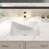 Dcolora Undermount Bathroom Sink Rectangle 18"x14" White Porcelain Ceramic Rectangular