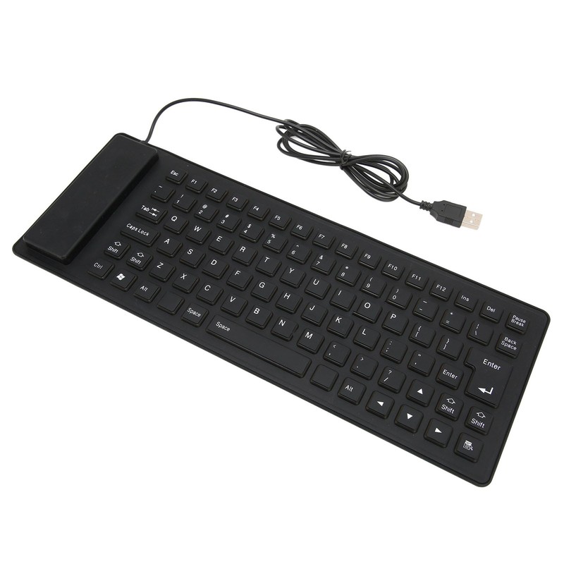 Foldable Silicone Keyboard 85 Keys Foldable Design Silent Wired Waterproof