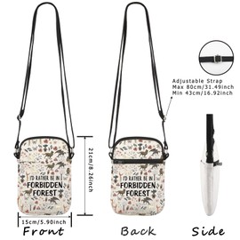 WCGXKO Forbidden Forest Gift Magic Kingdom Crossbody Bag Wizard School Gift for Magic Lover (Forest Cr CA)