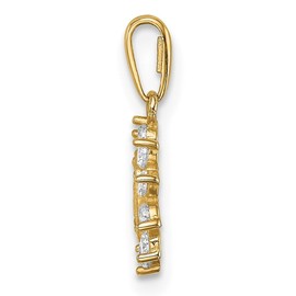 Diamond2Deal Mothers Day Gifts 14k Yellow Gold Our Lady of Guadalupe CZ Pendant for Mom (L- 15.6 mm W- 8 mm)