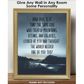 "How Cool is it that the Same God" - 11x14 Unframed Inspirational Bible Verses, Christian Scripture Positive Quotes, Religious Bible Verse Wall Art Decor For Home & Office - Creative Housewarming Idea