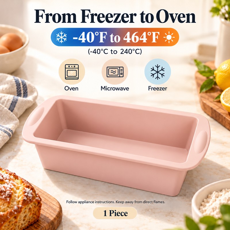 Silicone Baking Molds NonStick Rectangle Cake Pans Mini Loaf Pan