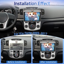 [8 Core Qualcomm 4+64G] for Kia Forte Car Stereo 2009-2017 with Wireless Carplay and Android Auto - 9 Inch 1280 * 720 IPS Touchscreen Android Car Radio - DSP/GPS/WiFi/SWC + AHD Backup Camera