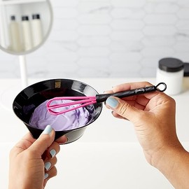 Glamlily - Mini batidor de silicona para el cabello, batidor de mezcla de tintes de cabello de precisión, mezcladores multiusos para salón y cocina, herramientas de colores vibrantes para organización