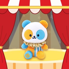 Anirollz Clown Pandaroll Sitting Plush – Soft Circus-Themed Stuffed Animal Toy, Collectible Cute Plushie for Kids & Fans