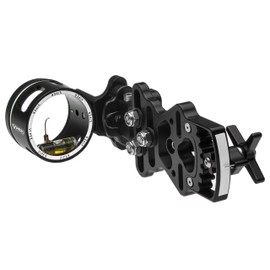 VIPER Archery Sidewinder Compound Bow Sight -- Made in USA -- Machined Aluminum, Bright Fiber-Optic Single Pin, Toolless Quickset Gear-Drive Elevation Adjustment, 0.019 pin